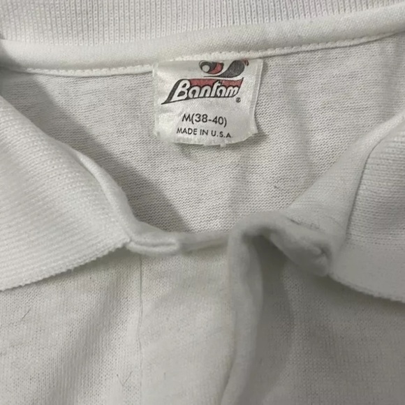 vintage 80s single stitch RARE Golf Jamaican Polo T-Shirt USA Bantam White S-M - Picture 6 of 6
